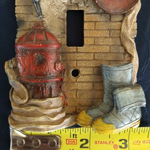 Firefighter Lightswitch Man Cave FIREMAN Lightswitch Cover Plate Unique Home - Picture 2 of 3
